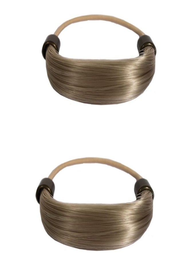 Mia Beauty Tonytail Ponytail Wrap Hair Accessory made of Synthetic Hair on Elastic Rubber Band for Hair Wrapped Look, Women, Teens, Girls, Dancers - Blonde 2 pcs - Image 1
